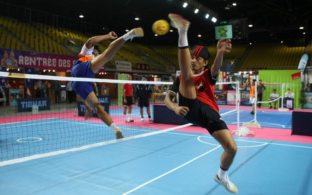 Volleyball+Soccer+Ninja Skills= Takraw (A Thai National Sport)